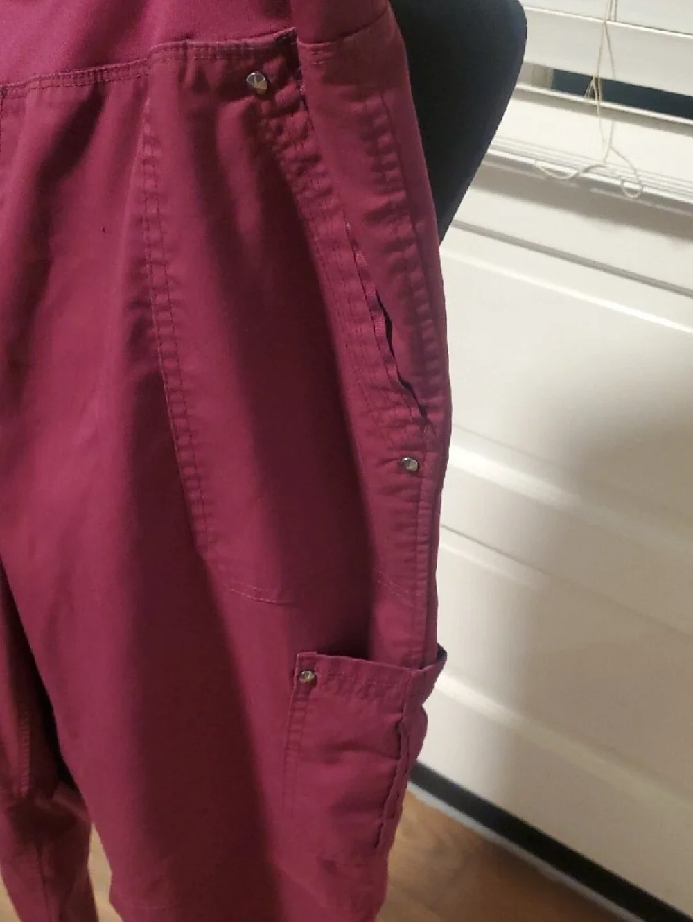 healing hands Maroon Boot-Cut Cargo Scrub Pants - Picture 5 of 9
